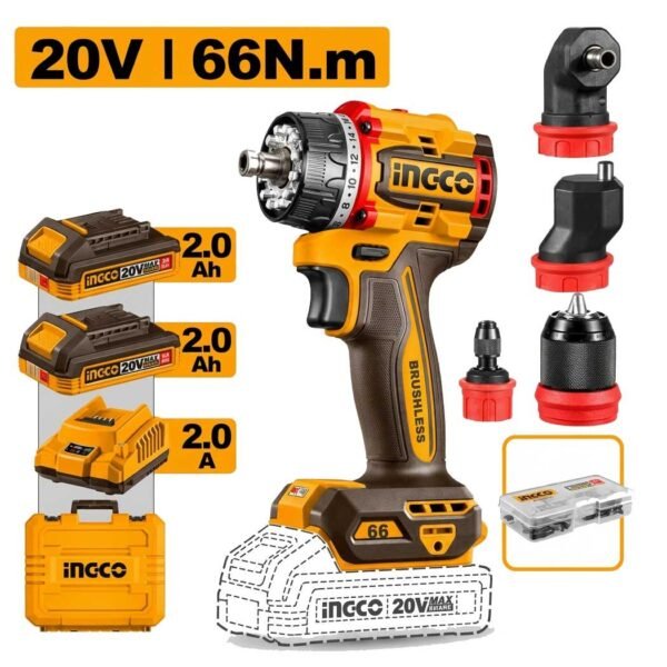 PERCEUSE MULTI-TETES 20V INGCO CDLI206686